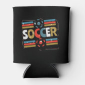 Soccer Abstract Word Art - minimalistisch Blikjeskoeler (Voorkant)