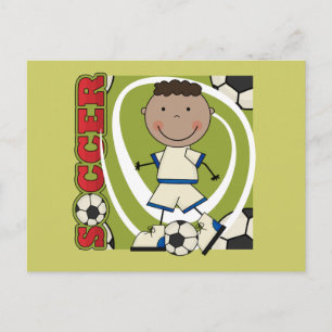 SOCCER - Afrikaanse American Boy TShirts en Gifts Briefkaart