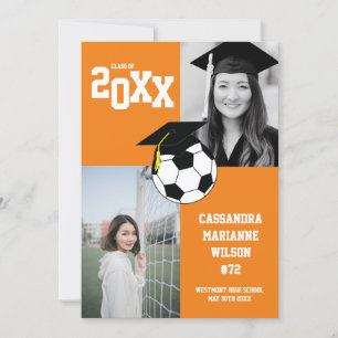 Soccer Afstuderen Sports Oranje Aankondiging