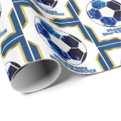 Soccer Anniversaire Cadeau Papier à envelopper (Coin rond)
