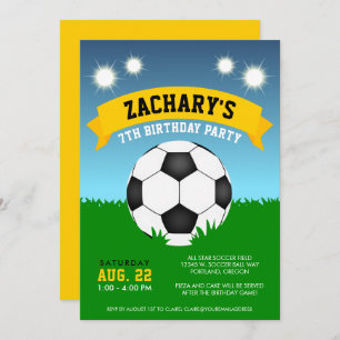 Soccer Anniversaire Fête Invitation
