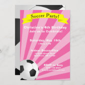 Soccer Anniversaire Fête Invitation (Devant / Derrière)