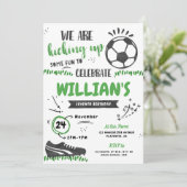 Soccer Anniversaire Fête Invitation Sports Digital (Debout devant)