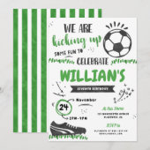 Soccer Anniversaire Fête Invitation Sports Digital (Devant / Derrière)