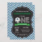 Soccer Anniversaire Invitation 1er Anniversaire (Devant / Derrière)