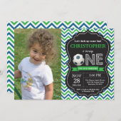 Soccer Anniversaire Invitation 1er Anniversaire (Devant / Derrière)