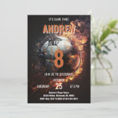 Soccer Anniversaire Invitation Carte Minimaliste (Debout devant)