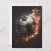 Soccer Anniversaire Invitation Carte Minimaliste (Dos)