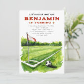 Soccer Anniversaire Invitation de fête - Football (Debout devant)