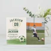 Soccer Anniversaire Invitation pour Enfants avec p (Debout devant)