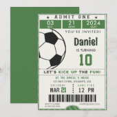 Soccer Anniversaire Invitation Sport Anniversaire (Devant / Derrière)