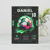Soccer Anniversaire Invitation Sport Invitation (Debout devant)