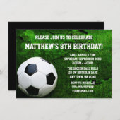 Soccer Anniversaire Invitations (Devant / Derrière)