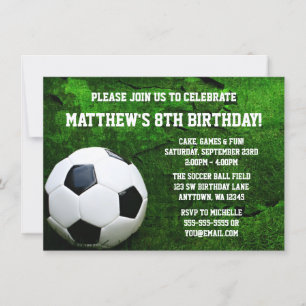 Soccer Anniversaire Invitations