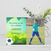 Soccer Anniversaire Invitations avec photo (Debout devant)
