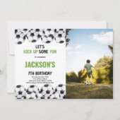 Soccer Anniversaire Invitations avec photo (Devant)