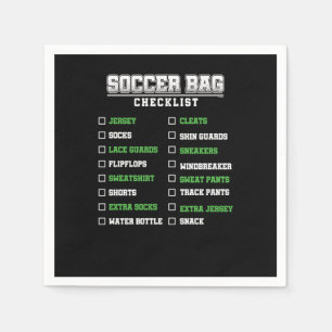 Soccer Bag Checklist Goals Footballer Football Pla Servet
