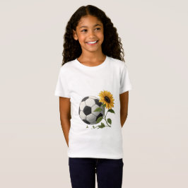 Soccer ball and sunflower t-shirt