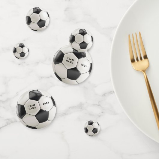 Soccer Ball Confetti | Team Name Party Decor (Groupe)
