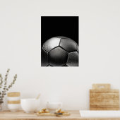 Soccer Ball Dark Dramatic Close Up Poster (Keuken)