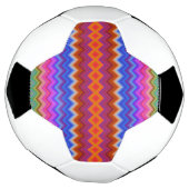 Soccer ball design with a colorful zigzag pattern (Tourné)