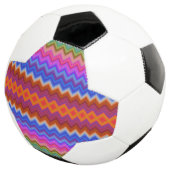 Soccer ball design with a colorful zigzag pattern (3/4)