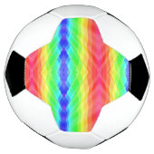 Soccer ball featuring a vibrant rainbow geometric  (Tourné)
