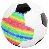 Soccer ball featuring a vibrant rainbow geometric  (3/4)