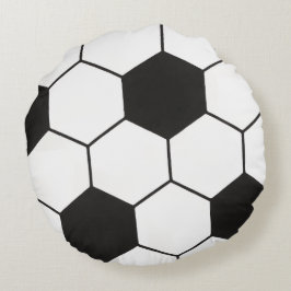 Soccer Ball Inspired Pattern Geometric Print  Rond Kussen