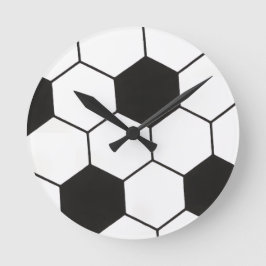 Soccer Ball Inspired Pattern Geometric Print Ronde Klok
