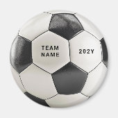 Soccer Ball Magnet | Personalized Team Name Year (Devant)