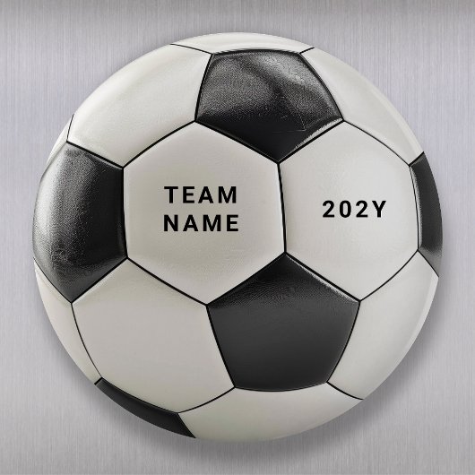 Soccer Ball Magnet | Personalized Team Name Year