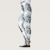 Soccer Ball Snowman Leggings de Noël (Gauche)
