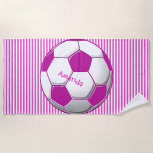 Soccer Ball Stripes Design Serviette de plage