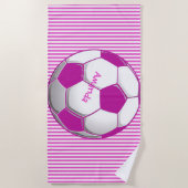 Soccer Ball Stripes Design Serviette de plage (Devant)