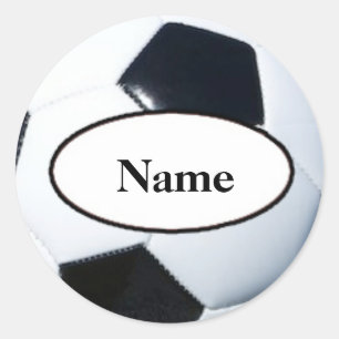 Soccer ball with your name on it  ronde sticker
