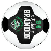 Soccer - Balle de football vert, noir et blanc (Tourné)