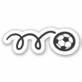 Soccer ballon sport vinyle sticker (Devant)