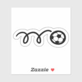 Soccer ballon sport vinyle sticker (Feuille)