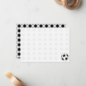Soccer Balls Black and White Custom Blank Notitiekaartje (Voorkant / Achterkant in situ)