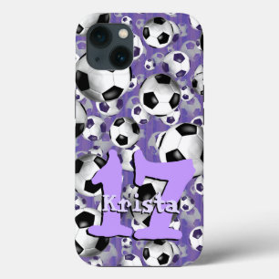 Soccer Ballz, vrouwenpatroon voetbal iPhone 13 Hoesje