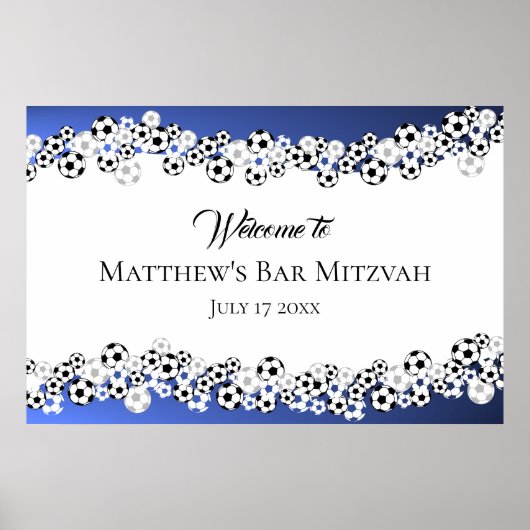 Soccer Bar Mitzvah Affiche de bienvenue (Devant)