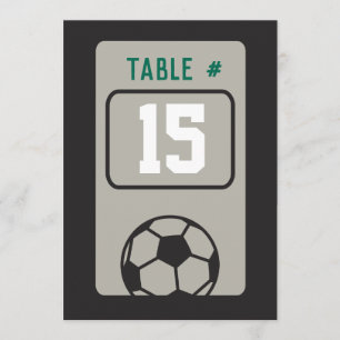 SOCCER Bar Mitzvah Table Seating Card Kaart
