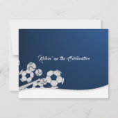 Soccer Baseball Bar Mitzvah Carte Réception (Devant)