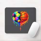 Soccer Basketball Drip Heart Srts Valentines Day M Muismat (Met muis)