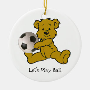 SOCCER BEER-ORNAMENT KERAMISCH ORNAMENT