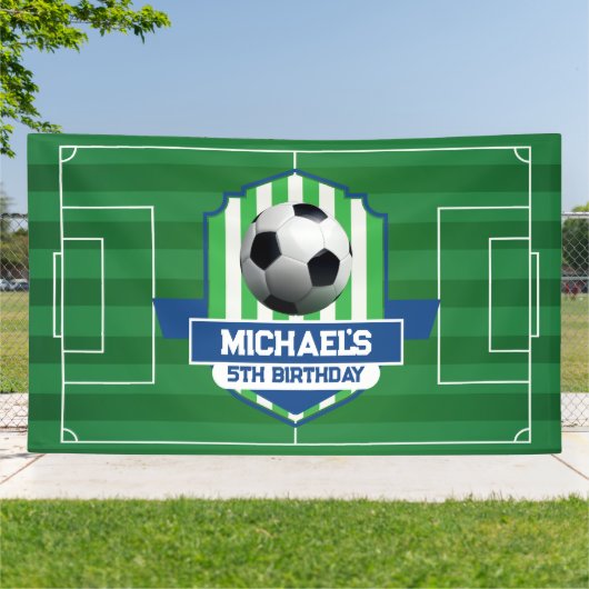 Soccer Birthday banner backdrop  (Buitenkant)