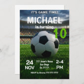 Soccer Birthday Party Invitation (Devant / Derrière)