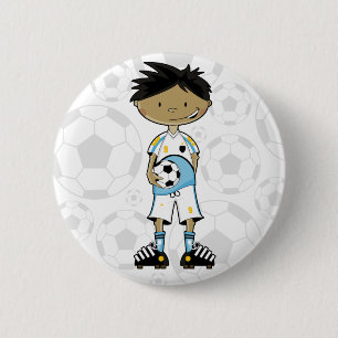 Soccer Boy Badge Ronde Button 5,7 Cm