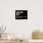 Soccer Boy Funny Dictionary Definitie Poster (Keuken)